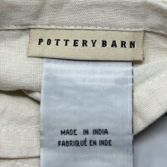 Pottery Barn Tea Towels Coastal Seashell Print Beige Cotton 21 x 15 Nautical - Picture 11 of 12